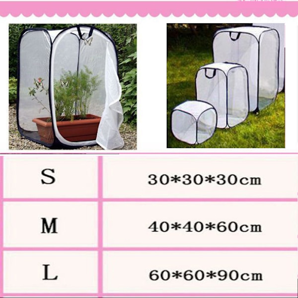 Vikbar Insekt Habitat Bur Fröplanta Ljusöverföring Nettält Växthus 30*30*30