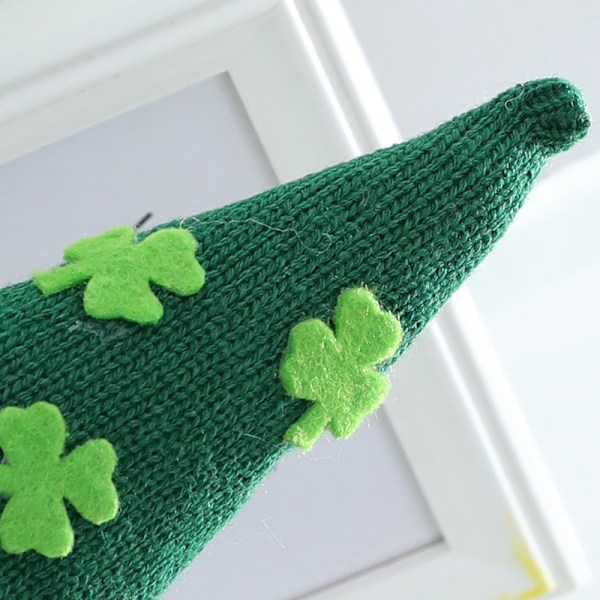 Irish Festival Ansiktslös Gnome Doll Supersöt mjuk plyschleksak Kreativ skrivbordsprydnad för hem, vardagsrum, sovrum Female