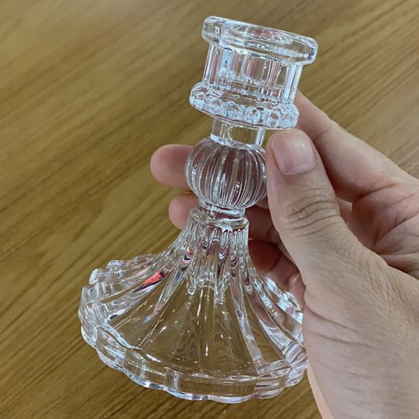 Klassisk glasljusstakehållare Exquiste Style Hållbar Långvarig stabil bas Lätt att rengöra Bästa dekoration för rummet A