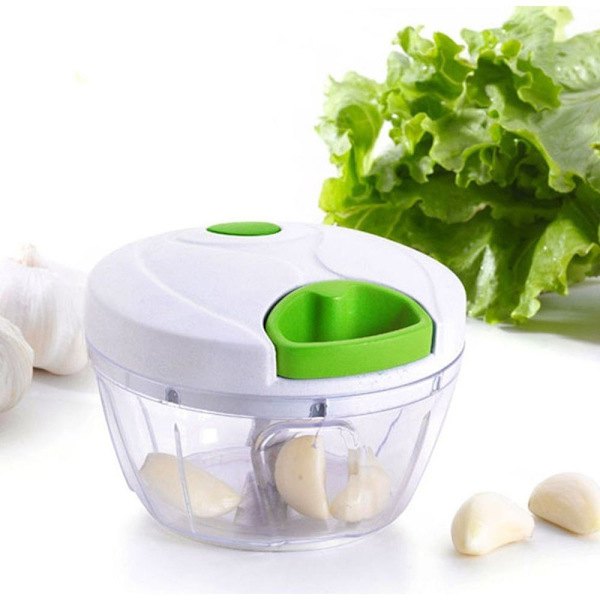 Manuell mathackare Mini Slitstark handhållen Easy Pull Food Chopper Köksredskap för grönsaksnötter Vitlök Red