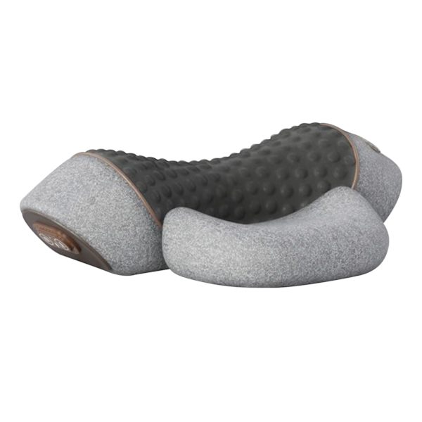 Elektrisk nackmassagekudde med värmevibrerande shiatsu-massager för smärtlindring, cervikal, ortopedisk kudde Space Gray
