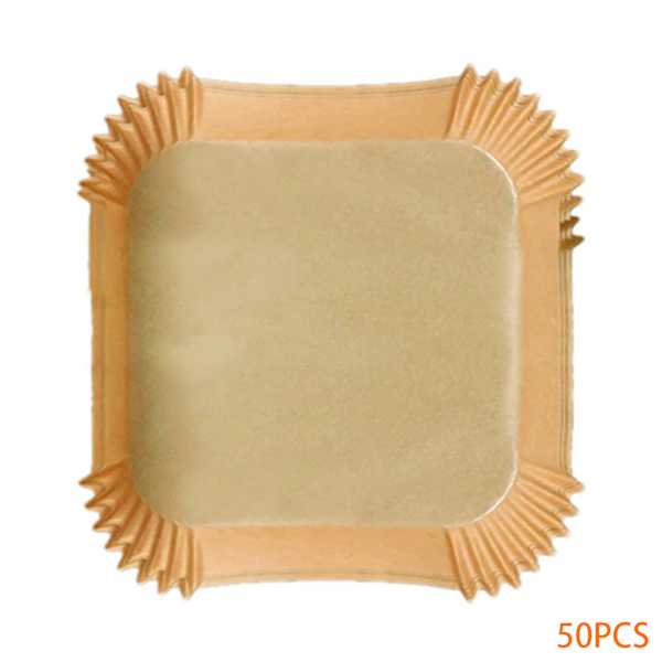 50/100 st Airfryer Set Airfryer Ugn Bakplåt Papper Kökstillbehör Square 50pcs