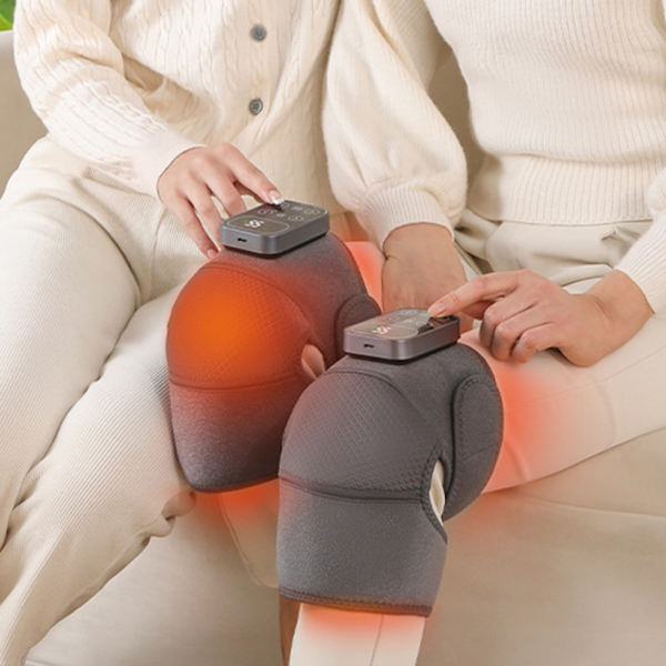 Digital Display Elvärme Knä Massager Multi Modes Justerbara Massager För Minskar svullnad Smärta 2pcs