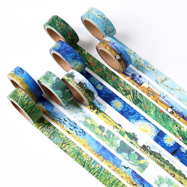 Washi Tape Scrapbooking Tillbehör Vacker självhäftande dekorativ tejp för presentförpackning anteckningsböcker A