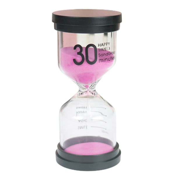 Sand Timer 1/3/5/10/15/30 minuter Time Management Assistant Present för barn Pink