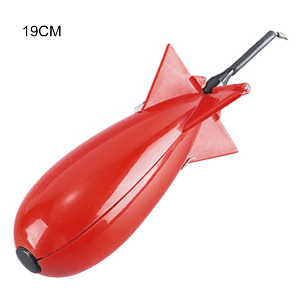 Fiske Spomb Raketform Spod Fiskematare Flytbeteshållare Locka karp Häckande bete Matare Verktyg Fisketillbehör Red Large 19cm