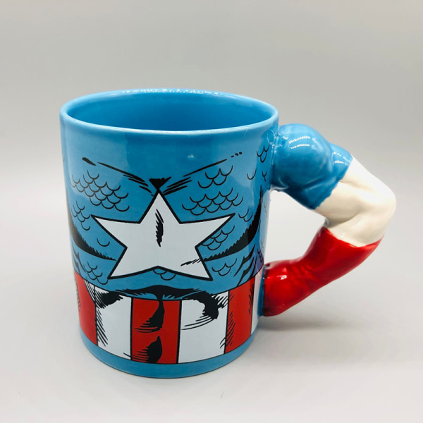 Super Hero Cup Keramik Beefcake Muskulös Design Kreativ Mugg 3D Tecknad Dricksmjölk Kaffekopp För Barn Fans Captain America