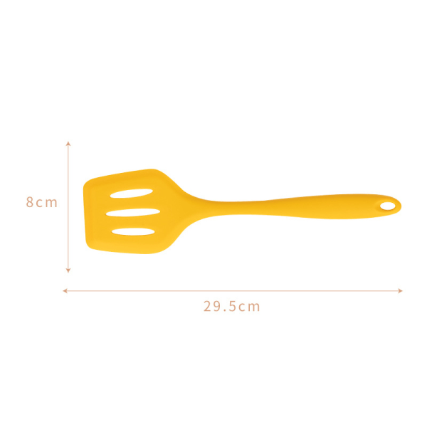1/5-pack Silikon Köksredskap Set För Matlagning Bakning Gul Non Stick Spatel Set Värmebeständig Köksprylar Soup Spoon X1