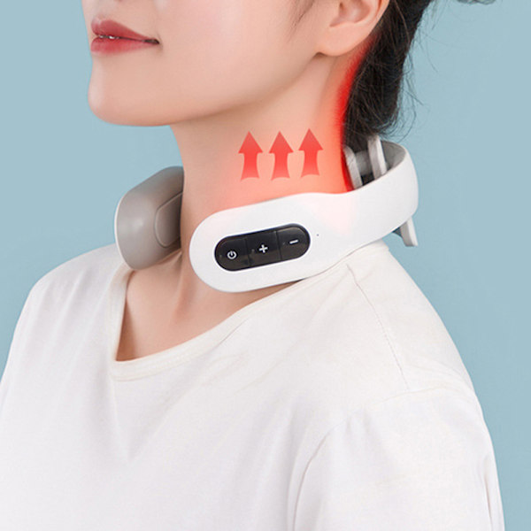 Elektrisk Lågfrekvent Pulser Cervikal Massager USB Laddning Nacke Skulder Massager För Hemkontor H83