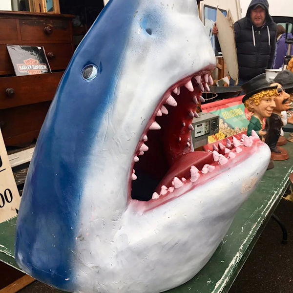Simulerad Sharks Head Ornament Personlig Sharks Head Staty Trädgårdsdekoration 30cm