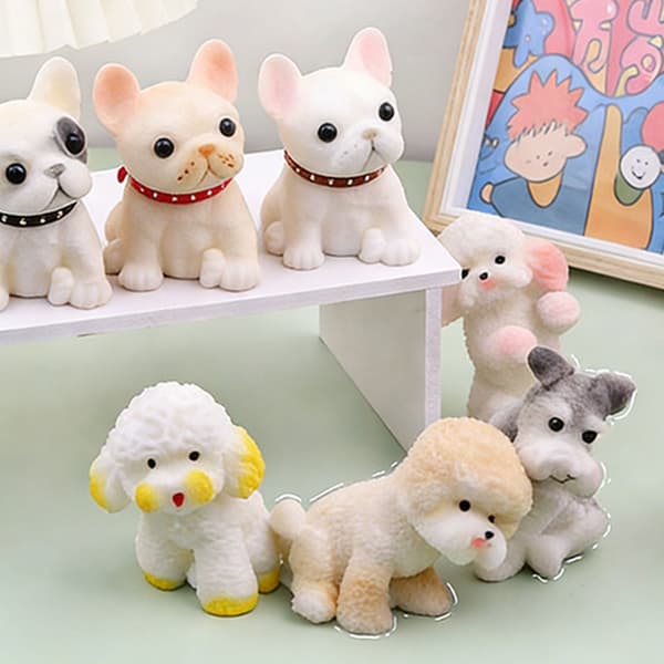 Mini håndlavede Squishys hundelegetøj søde Fidgets legetøj stressbolde til voksne sensorisk stresslegetøj D