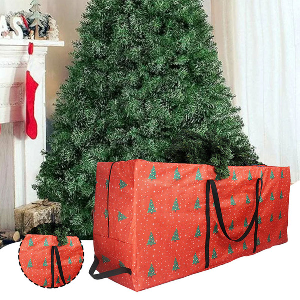 Christmas Tree Storage Bag Multipurpose Dammtät Finishing Bag för utomhusbruk Red