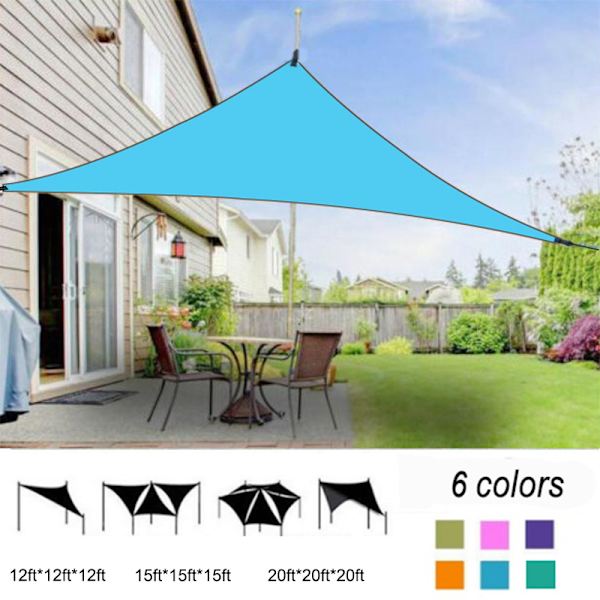 UV-skydd Skyddstak Utomhusskydd Triangulär Regntät Soltält Purple 12ft*12ft*12ft