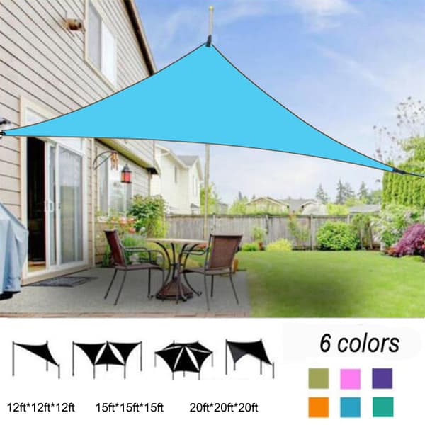 UV-skydd Skyddstak Utomhusskydd Triangulär Regntät Soltält Purple 20ft*20ft*20ft