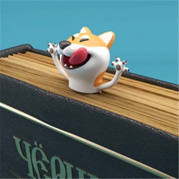 Galet bokmärke för roligare läsning 3D Stereo Cartoon Lovely Animal Bookmark Wacky Bookmark A