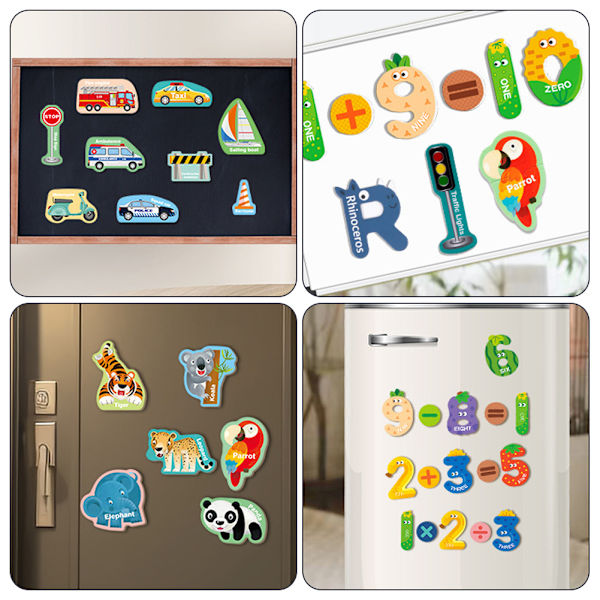 Magnetiskt pussel för barn Baby kognitiv brädleksak Rolig pusselspel Leksaker för 0-3 år gammal baby Lowercase Letters