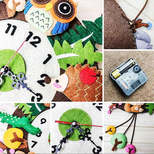 Handgjorda väggkonst väggklockor Design 3D DIY klocka Söt tecknad klocka för dagis Ocean Wall Clock