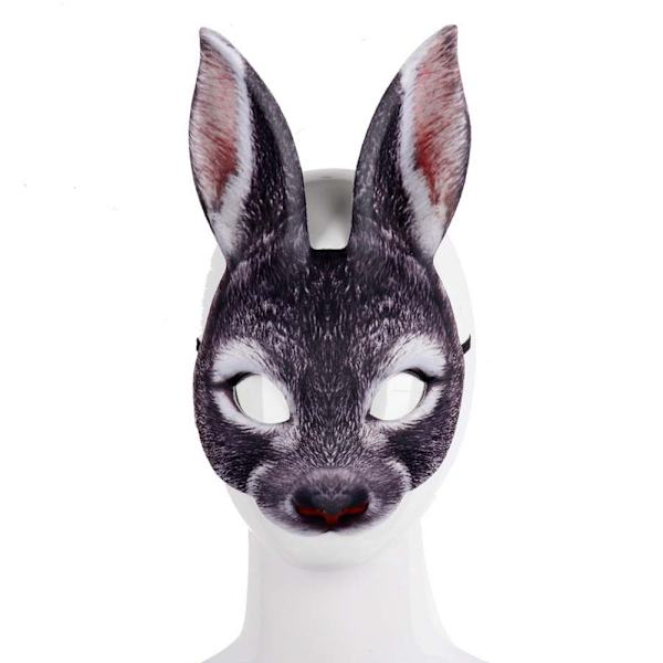 Halloween påsk Dressup Party Maskerad Kanin Mask Djur Mask Tecknad Mask White Rabbit One Size