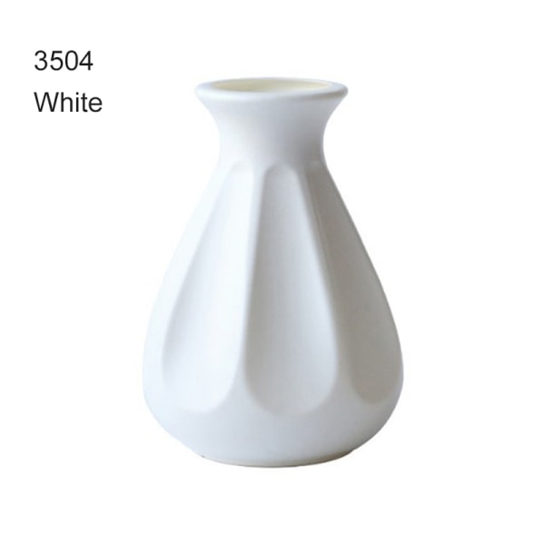 Modern stil enkel plastblomkruka Nordisk heminredning Desktopväxt Hydroponisk utrustning Hemprydnad White 3504