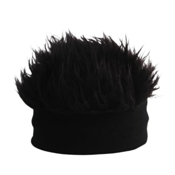 Rolig stickad peruk cap för män Mode andas mjuka hattar för män Manliga tonåringar Black and Black