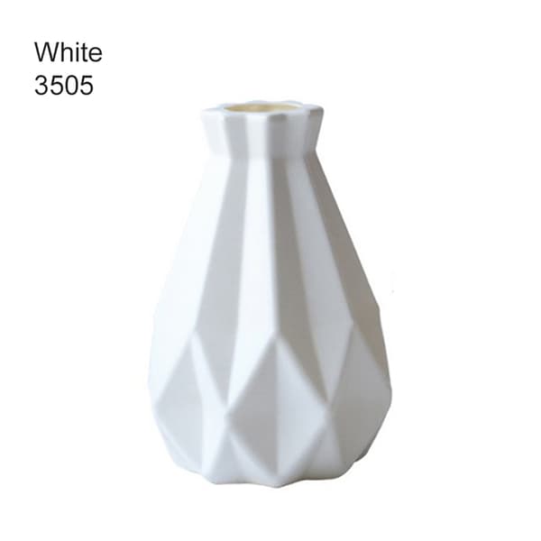 Modern stil enkel plastblomkruka Nordisk heminredning Desktopväxt Hydroponisk utrustning Hemprydnad White 3504