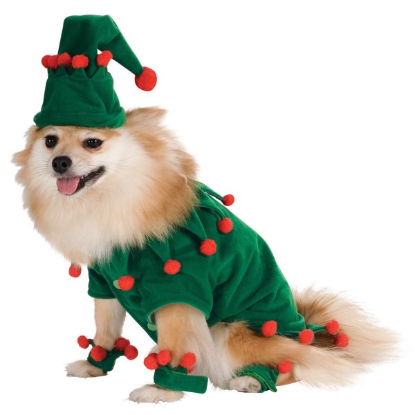Hund juldräkter Set Pet Elf Outfit Rollspelskläder Set Hundtillbehör XL