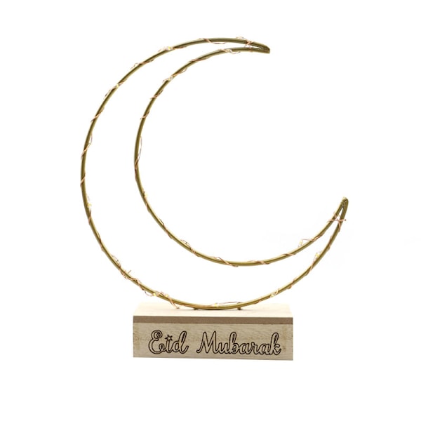 Ramadan-tema Fairy Lamp Eid Slott/Måne/Stjärna Nattljus Islam LED-bordsprydnad för hemmet C