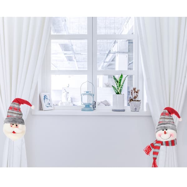 Julgardinspänne Tecknad tomte Snögubbe Älg Gardinfästspänne för vardagsrummets sovrum heminredning Elk