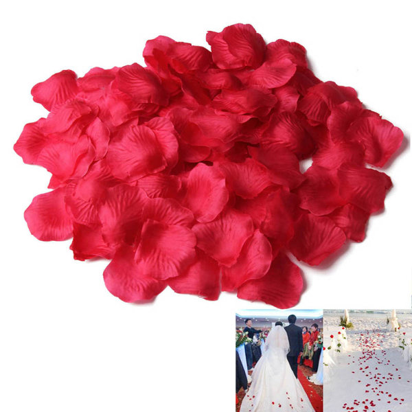 500st Simulering Silk Flower För Bröllop Dekor Valentine Party Rosenblad Rose Red