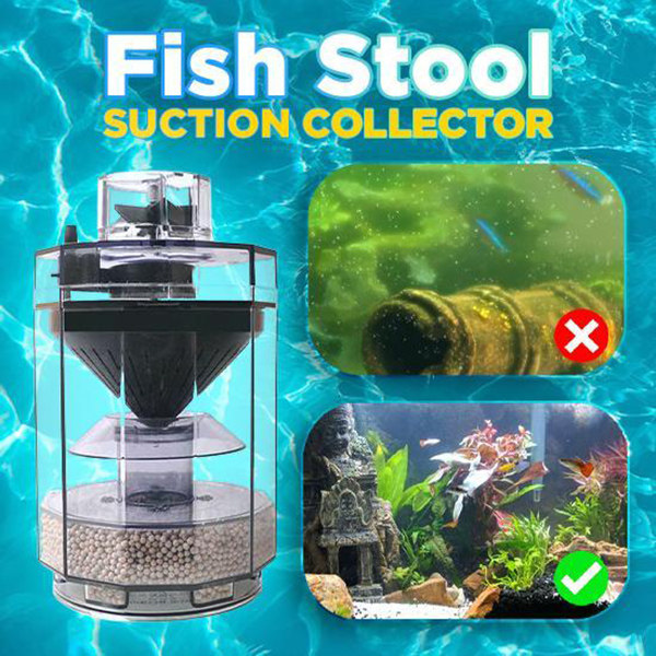 Fiskpall suguppsamlare för akvarium Automatiskt fiskavföringsfilter Öka syre och rengöring Akvarium 16*9cm