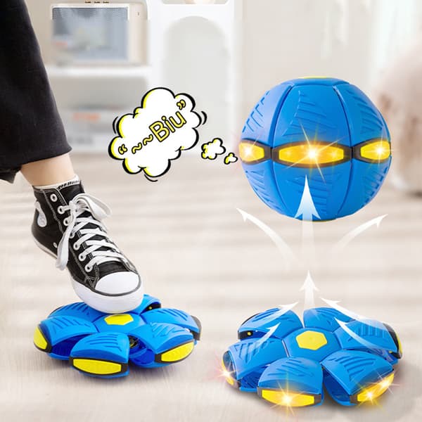 Hund studsande boll leksak Stomp Pet Interactive Flying Discs leksak med ljus för utomhusbruk Blue 6 Lights