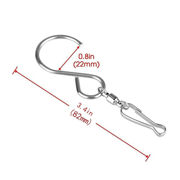 360 graders roterande vindspelskrok Rostfri Dteel Dubbla vindspinnare Krok Friroterande lager liten krok Small Hook