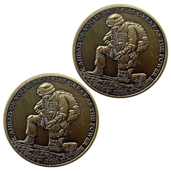 United States Soldier Commemorative Coin Veteran Coin Collectible Novelty Födelsedagspresent 2pcs