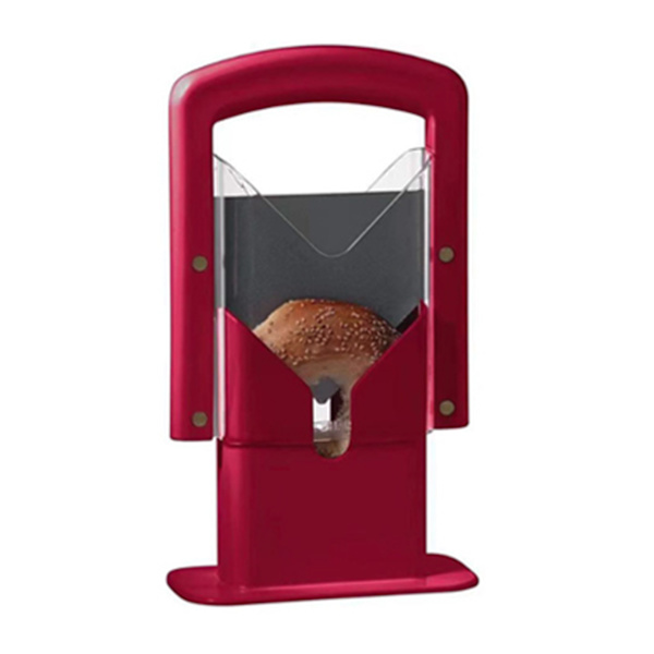 Rostat bröd Bagel-giljotinskivor Snabbskärningsverktyg för bagels utan kladd för hemköket Red