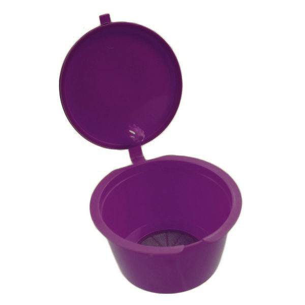 1 st Återanvändbara kaffekapslar kopp sked set Kompatibla Dolce Gusto-maskiner Purple