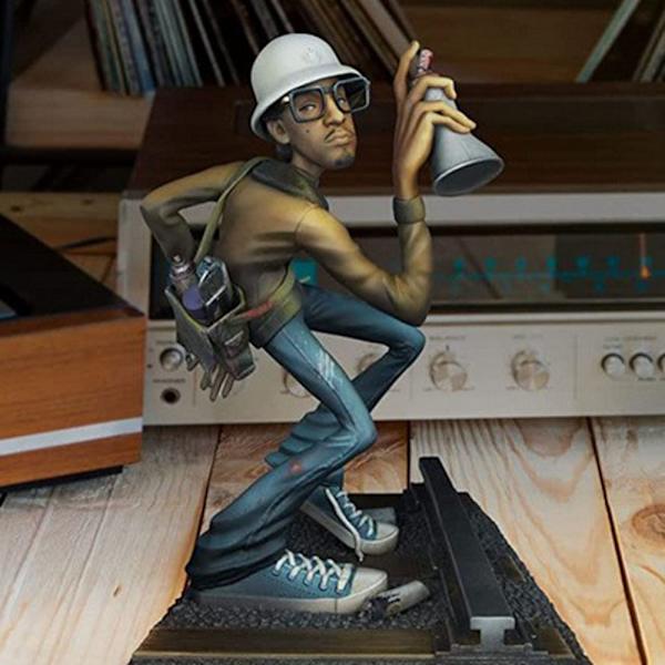 Resin Skulptur Hip Hop Element Dekoration Musik Figurer Staty Artist Host