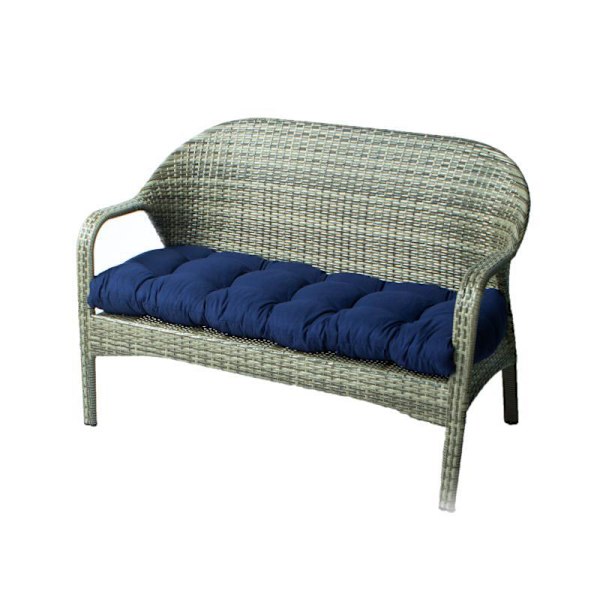 Mjuk bänkkudde med fast knyt lång rektangulär gungkudde för solstol Trädgårdsmöbler Solstol 130*50cm Solid Black