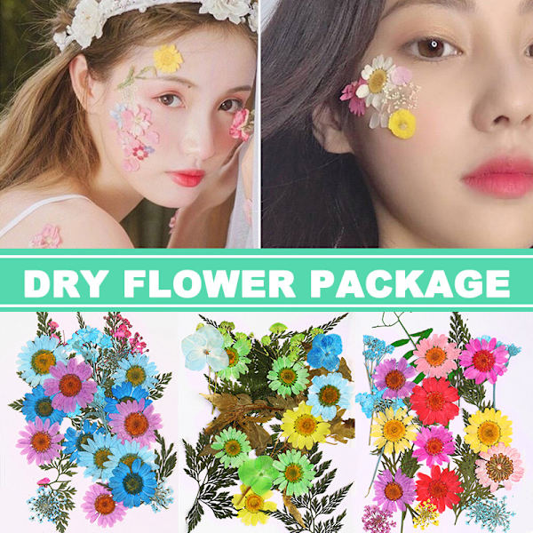 Pressade blommor Blandade torkade blommor DIY Art Blomdekor Collection Gift Craft DIY A-3