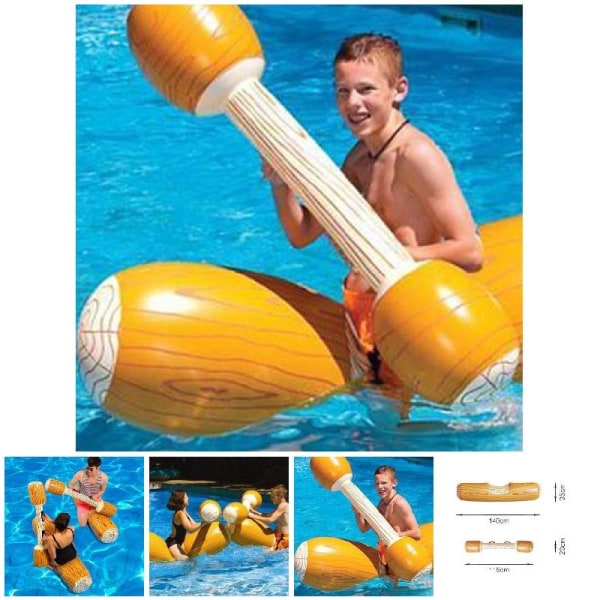 Vatten Underhållning Spelleksak Uppblåsbar Float Flotte Stol Stick Simspel Kit