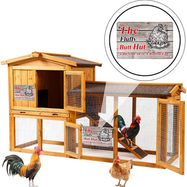 Chicken House träskylt Rustik utomhus viltfågelhus dekorativa plåtar för utomhus bondgård Hen