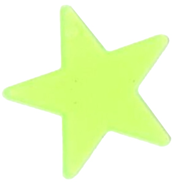 100 st Glow In The Dark Luminous Stars Färgglada väggdekaler Återvinning DIY Väggdekor för barn Flickor 3*3 cm Green