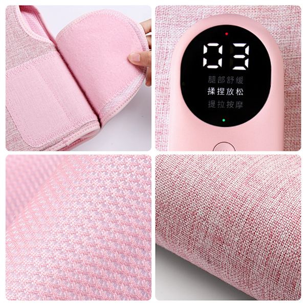 Elektrisk Hot Compress Ben Massager Bärbar lätt kalv Massager Pad För Kvinnor Män Grey 2pcs