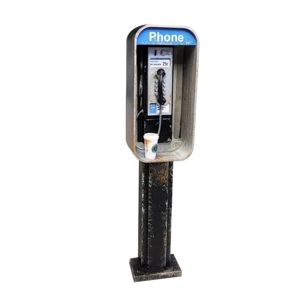 Miniatyr American Payphone Ornament Multi-Function Hantverk Ormaments för heminredning