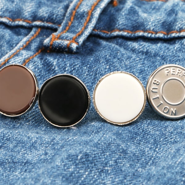 Justerbara jeans med direktknapp. Perfekt knapp lägger till eller minskar på alla byxor i midjan på några sekunder 11