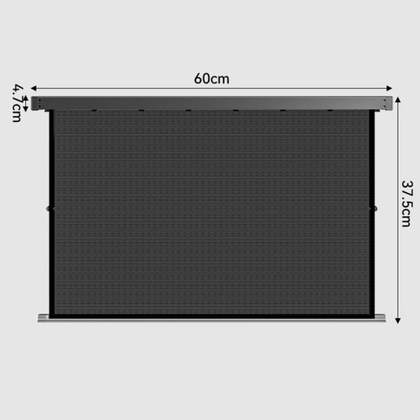 Infällbar utdragbar kläder Mesh Stor kapacitet Sparar utrymme Klädställ för balkong Grey Short