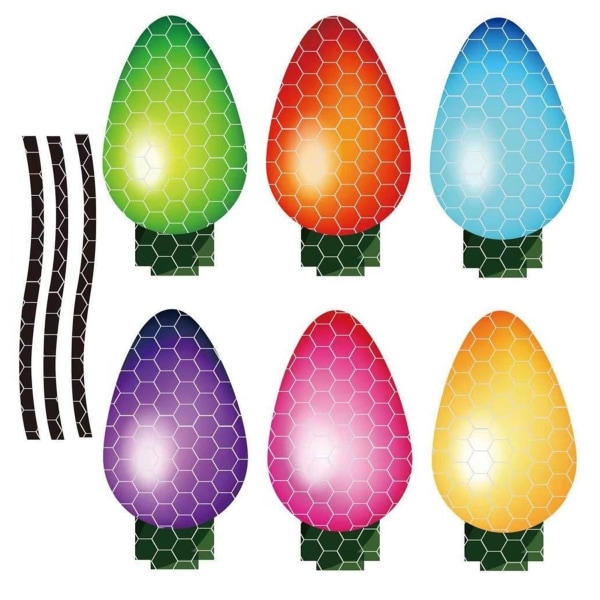 Magnetisk dekal Bilmagneter Jultomten Renglödlampa reflekterande klistermärken Large Light Bulb Combination