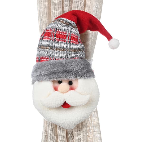 Julgardinspänne Tecknad tomte Snögubbe Älg Gardinfästspänne för vardagsrummets sovrum heminredning Senior