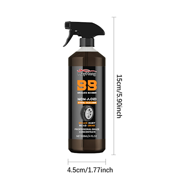1/2/3 STK 120ML bilhjulsrengörare Bilfälgar Renovering Rengöringsmedel Bilvårdstillbehör 3pcs