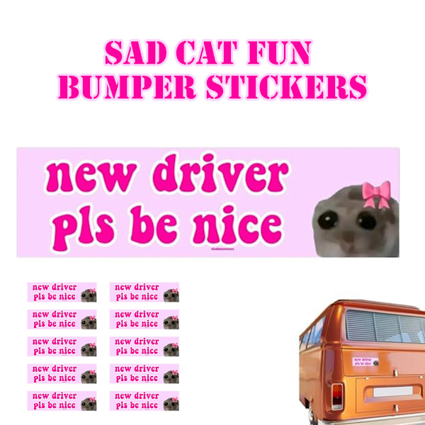 Sad Cat Bildekal för bil Snygg vattentät bildekal för SUV-bilar 30pcs