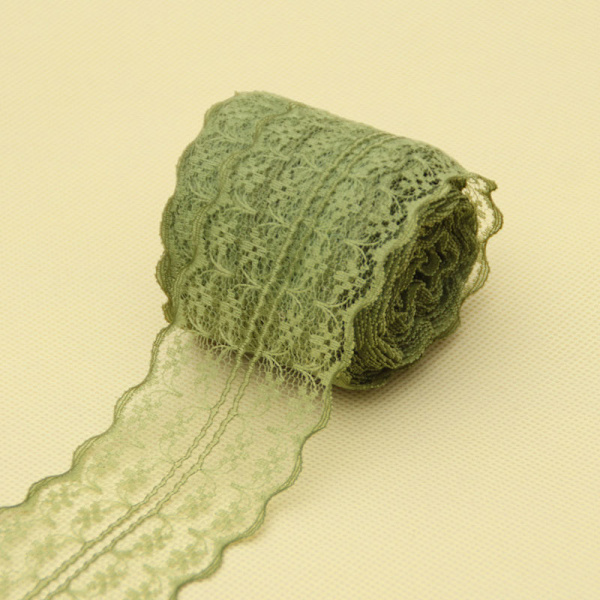 10 m spetsbandsrulle 4,5 cm bred icke-elastisk färgglad spets DIY broderi dekoration för sömnad inslagning bröllop Wine Red